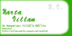 marta villam business card